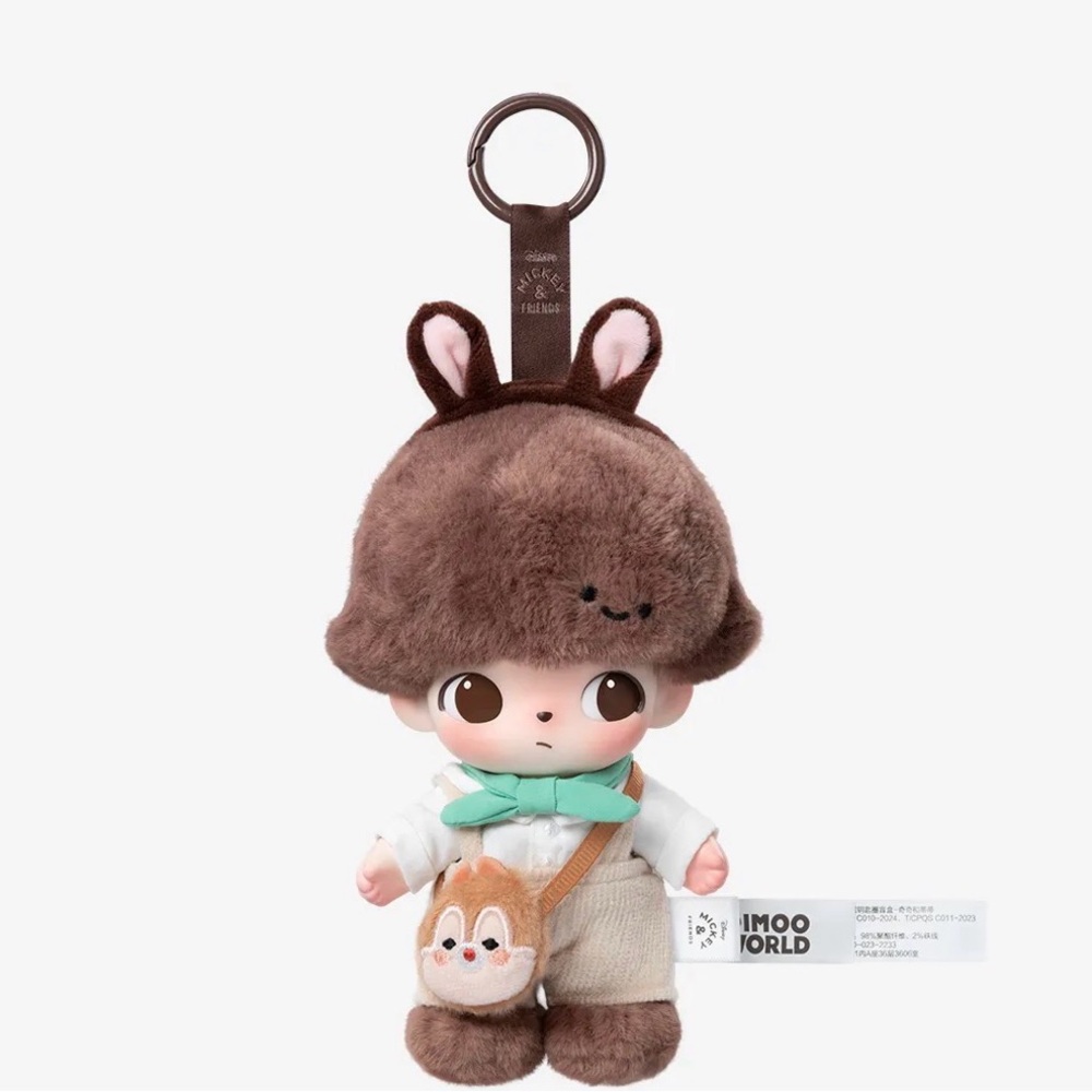 Popmart DIMOO WORLD × DISNEY Series-Vinyl Plush Keychain Blind Box Chip and Dale